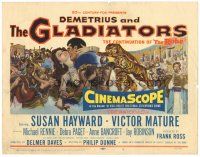 2p044 DEMETRIUS & THE GLADIATORS TC '54 Victor Mature & Susan Hayward in sequel to The Robe!