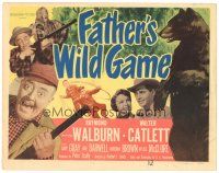 2p054 FATHER'S WILD GAME TC '50 Raymond Walburn, Walter Catlett, great image hunting giant bear!