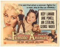 2p055 FEMALE ANIMAL TC '58 sexy Hedy Lamarr & Jane Powell, Jan Sterling, George Nader!