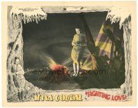 2p481 FIGHTING LOVE LC '27 close up of Victor Varconi standing outside tent by campfire!