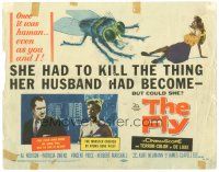2p059 FLY TC '58 classic sci-fi, great close up of girl screaming as seen through fly's eyes!