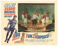 2p504 FUN IN ACAPULCO LC #2 '63 Elvis Presley performing on stage with Mexican band!