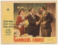 2p513 GAMBLER'S CHOICE LC #3 '44 Nancy Kelly watches Chester Morris shake hands with man!