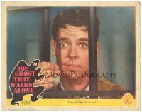 2p521 GHOST THAT WALKS ALONE LC '43 great super close up of Arthur Lake behind bars!