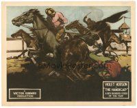 2p548 GREAT TURF MYSTERY LC '24 cool horse racing art of jockey falling off during race, Handicap!