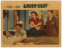2p550 GREEN LIGHT LC '37 Anita Louise & Margaret Lindsay look at sick doctor Errol Flynn!