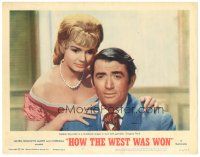 2p595 HOW THE WEST WAS WON LC #2 '64 John Ford epic, Debbie Reynolds loves gambler Gregory Peck!