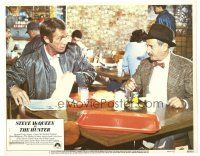 2p597 HUNTER LC #7 '80 close up of bounty hunter Steve McQueen having lunch with Eli Wallach!