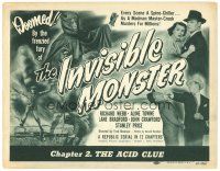 2p096 INVISIBLE MONSTER chapter 2 TC '50 Republic serial, madman master crook murders for millions!