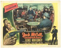 2p621 JACK McCALL DESPERADO LC '53 crowd watches George Montgomery stare at cowboy at poker table!