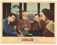 2p631 JULIE LC #3 '56 Sullivan is suspicious of jealous Louis Jourdan's plans for wife Doris Day!