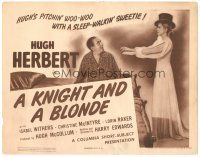 2p107 KNIGHT & A BLONDE TC '44 Hugh Herbert & sexy sleep-walking sweetie Isabel Withers!