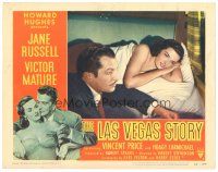 2p653 LAS VEGAS STORY LC #4 '52 Vincent Price by sexy naked Jane Russell under sheet!
