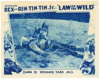 2p660 LAW OF THE WILD chapter 11 LC '34 close up of Rin Tin Tin Jr. with cowboy, Mascot serial!