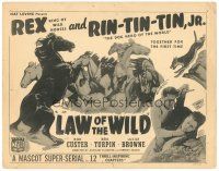 2p113 LAW OF THE WILD TC '34 art of Rin Tin Tin Jr. & Rex King of the Wild Horses, Mascot serial!
