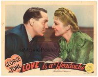 2p682 LOVE IS A HEADACHE LC '38 romantic close up of Gladys George & Franchot Tone!