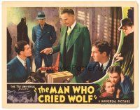 2p694 MAN WHO CRIED WOLF LC '37 two guys watch man in suit pointing at Tom Brown!