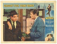 2p709 MIRAGE LC #2 '65 close up of Gregory Peck talking to Walter Matthau!