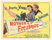 2p132 MOTHER IS A FRESHMAN TC '49 art of Loretta Young & Van Johnson, the cheer leader of the year