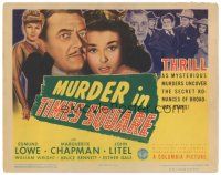 2p133 MURDER IN TIMES SQUARE TC '43 Edmund Lowe, Marguerite Chapman, Broadway's gripping mystery!
