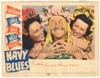 2p735 NAVY BLUES LC '41 close up of wacky Jack Oakie in drag with pretty native island girls!