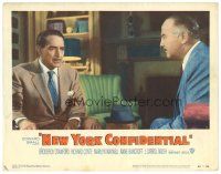 2p739 NEW YORK CONFIDENTIAL LC #4 '55 Broderick Crawford glares at worried J. Carroll Naish!