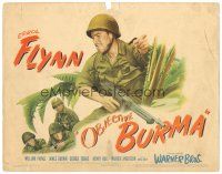 2p142 OBJECTIVE BURMA TC '45 cool image of Errol Flynn leading World War II commandos!