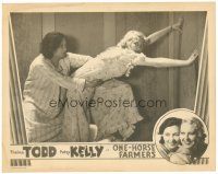 2p770 ONE-HORSE FARMERS LC '34 great image of Patsy Kelly grabbing sexy Thelma Todd in bath tub!