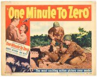 2p768 ONE MINUTE TO ZERO LC #5 '52 two soldiers find Robert Mitchum unconscious on battlefield!