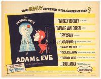 2p809 PRIVATE LIVES OF ADAM & EVE TC '60 wacky art of sexy Mamie Van Doren & devil Mickey Rooney!
