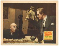 2p811 QUIET PLEASE MURDER LC '42 Richard Denning angrily waves figurine at bald Kurt Katch!