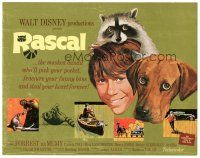 2p158 RASCAL TC '69 Walt Disney, great images of Bill Mumy with raccoon & dog!