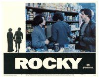 2p832 ROCKY LC #7 '76 Sylvester Stallone tries to talk to Talia Shire at the grocery store!