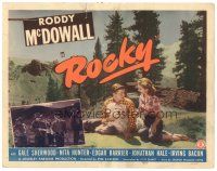 2p167 ROCKY TC '48 great image of Roddy McDowall and his beloved dog with Gale Sherwood!