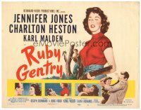 2p836 RUBY GENTRY TC '53 sleazy bad girl Jennifer Jones, Charlton Heston, directed by King Vidor!