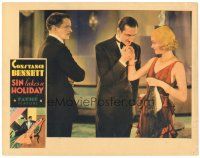 2p872 SIN TAKES A HOLIDAY LC '30 Kenneth MacKenna watches Basil Rathbone & sexy Constance Bennett!