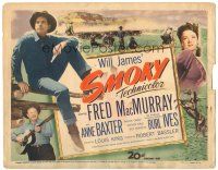 2p185 SMOKY TC '46 Fred MacMurray, Anne Baxter, Burl Ives playing his guitar!