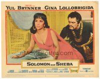 2p886 SOLOMON & SHEBA LC #2 '59 fierce looking Harry Andrews stares at super sexy Gina Lollobrigida!