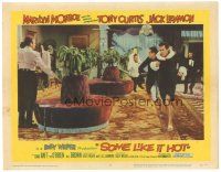 2p888 SOME LIKE IT HOT LC #2 '59 Tony Curtis & Jack Lemmon in drag running from bad guys!
