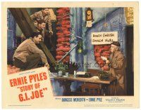 2p904 STORY OF G.I. JOE LC '45 William Wellman, Burgess Meredith as Ernie Pyle with G.I.s!