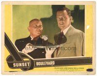 2p916 SUNSET BOULEVARD LC #1 '50 William Holden creeped out by intense butler Erich von Stroheim!