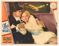 2p936 THIS IS THE NIGHT LC '32 rich Charlie Ruggles in heaven in the back seat w/sexy Thelma Todd!