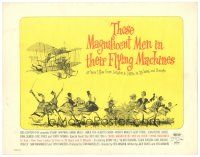 2p206 THOSE MAGNIFICENT MEN IN THEIR FLYING MACHINES TC '65 great art of wacky early airplane!