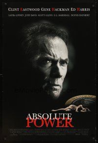 2t032 ABSOLUTE POWER DS 1sh '97 great image of star & director Clint Eastwood!