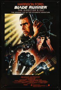 2t101 BLADE RUNNER int'l 1sh R92 Ridley Scott sci-fi classic, art of Harrison Ford by John Alvin!