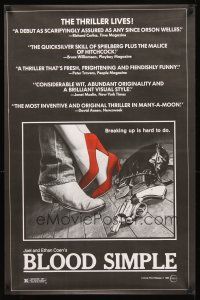 2t105 BLOOD SIMPLE 1sh '85 Joel & Ethan Coen, Frances McDormand, cool film noir gun image!
