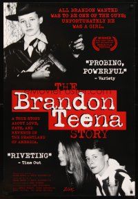 2t114 BRANDON TEENA STORY 1sh '98 shocking true story documentary!
