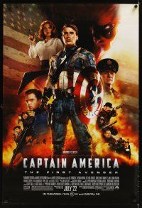 2t127 CAPTAIN AMERICA: THE FIRST AVENGER advance DS 1sh '11 Weaving, Chris Evans in title role!