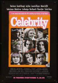 2t130 CELEBRITY advance 1sh '98 Woody Allen, Hank Azaria, Charlize Theron, Leonardo DiCaprio