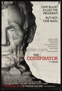 2t150 CONSPIRATOR advance DS 1sh '10 Robert Redford directed, James McAvoy, Robin Wright!